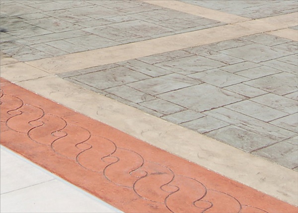 Close-up of Roman Rope border pattern installed at St. Clements Church, Chicago
