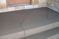 Sand Finished Gray Concrete Porch