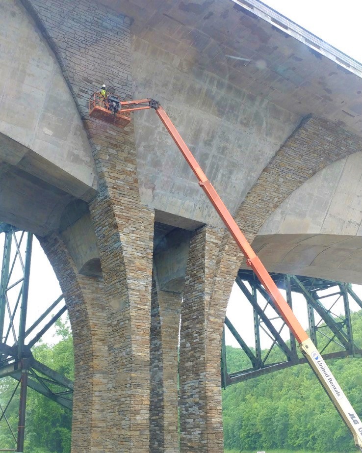 Large bridge restoration project