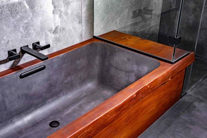 bathtub mgo board, bathroom remodel, concrete bathtub