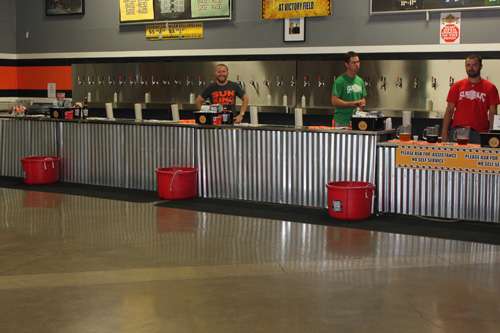 The floor in this case was laid by Indianapolis-based Preferred Global Inc. at Sun King Brewery Co. in downtown Indianapolis.