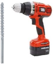 A spiral bit for concrete with a cordless drill can help attach wood to concrete.