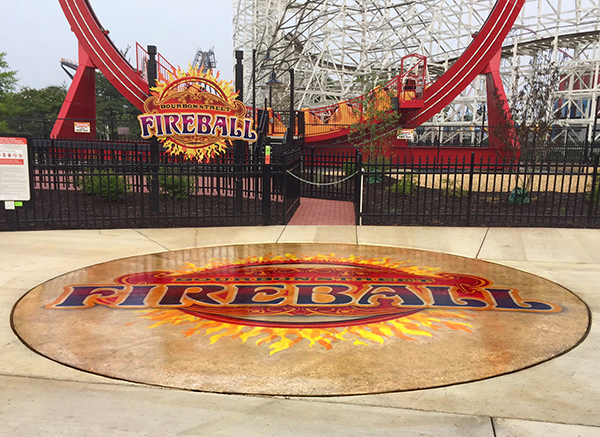 Six Flags roller coaster fireball