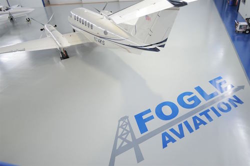 Fogle Aviation floor by Flowcrete