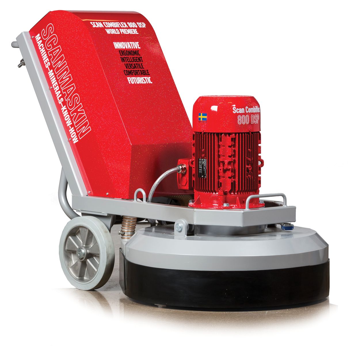 Swedish Scanmaskin's world launch of new grinder at World of Concrete