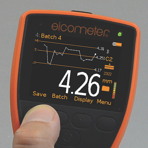 The non-destructive measurement of dry film thickness on concrete is now more accurate, faster and much easier than ever before, thanks to the new Elcometer 500 Coating Thickness Gauge for coatings on concrete.
