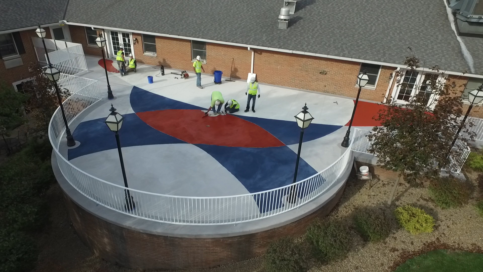 Volunteers from the Decorative Concrete Council (DCC) and the Manufacturers Advisory Council (MAC), traveled to Berea, Ohio, October 10  14 to install a new patio for the veterans and other residents of Northwest Healthcare Center. 