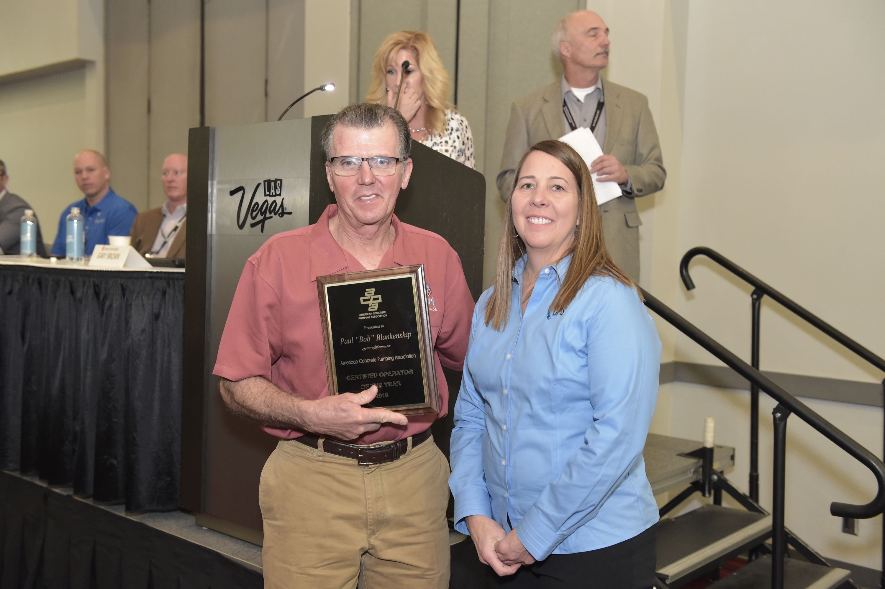 ACPA Safe Operator of the Year Bobby Blankenship and President Beth Langhauser