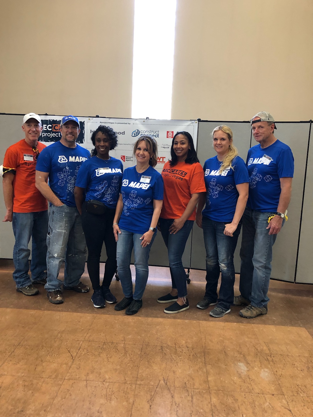 AEC Cares volunteers join Team MAPEI for the ProjectVegas Blitz Build.
