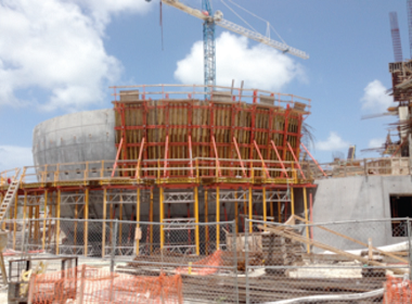 construction of the Miami Science Museum