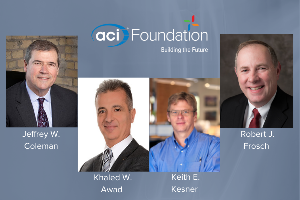 The ACI Foundation is pleased to announce the selection of new chair of Trustees— Jeffrey Coleman.