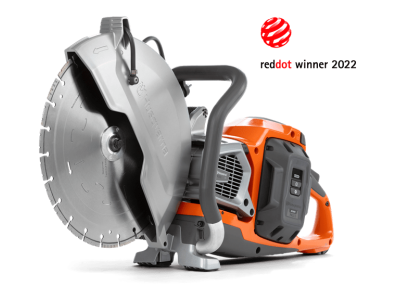 Husqvarna K 1 PACE high-performance battery power cutter wins the Red Dot Award 2022 for high design quality in the Product Design category.