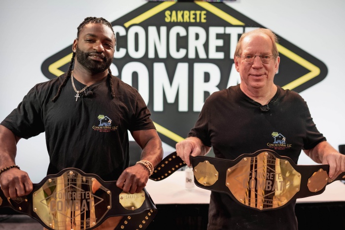 Mike McMurray and Kenyon Taylor of Concrete Mike LLC the winners of Concrete Combat Season 1