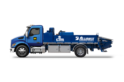 CIM announces donation -  a JMP-60 concrete pump and chassis donated by Alliance Concrete Pumps, Papé Kenworth and Kenworth Truck Company.