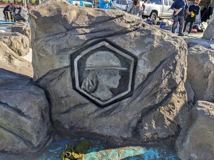 WACP Logo carved in concrete
