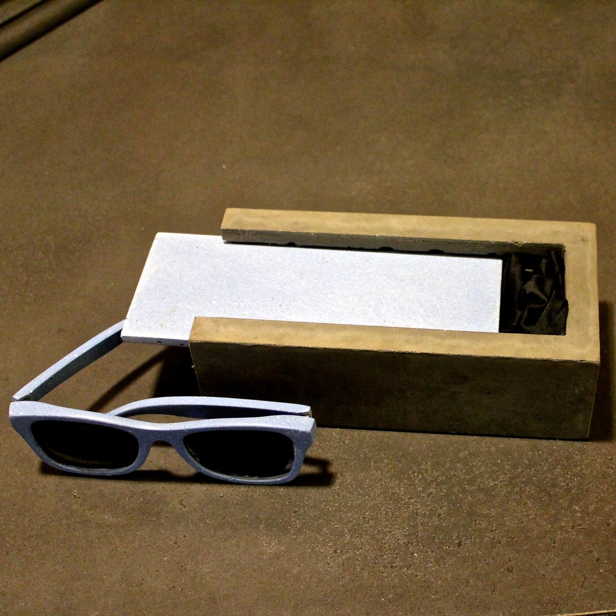 Concrete Sunglasses and Carrying Case Jimmy Hazel of Clastic Designs Sparks, Nevada