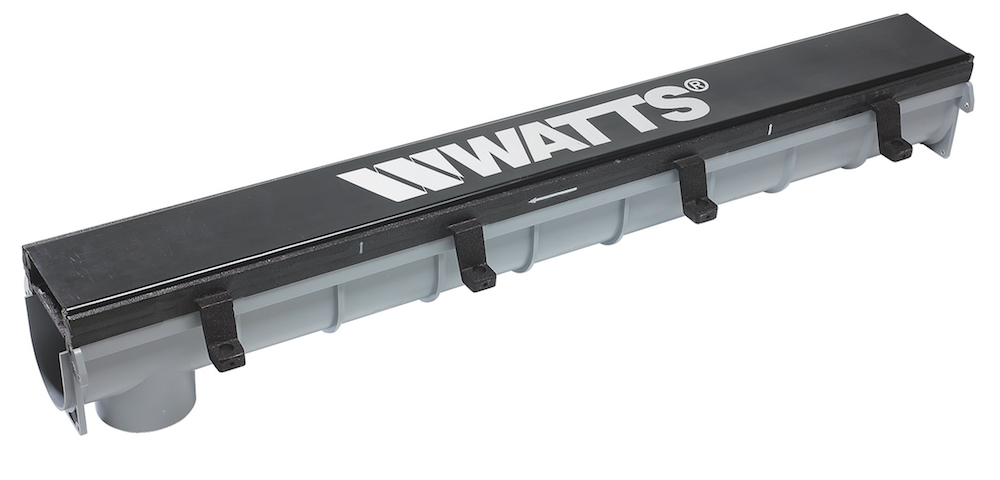 Watts Dead LevelTrench Drains incorporate a patented frame-anchored design that provides both structural stability and ease of installation.