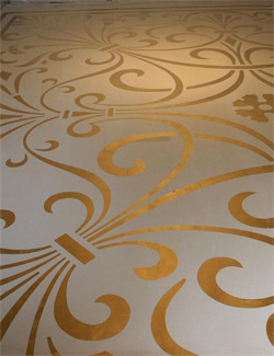 specialty that rates even higher on the extravagance scale: gilded concrete.