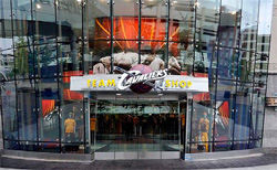 The front entrance of the Cavaliers team shop.