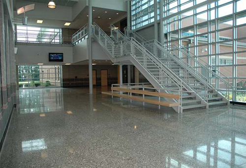 Polished, Over 1,500 Square Feet, 2nd Place: Cuviello Concrete, Stevensville, Md., for J.M. Bennett High School