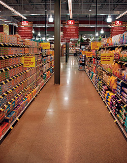 The aisles in a grocery store was a big project for Rockerz.