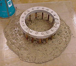 The ASTM C 1621 test measures Self-consolidating concrete passing ability.
