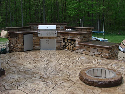 Creating Concrete Outdoor Kitchens In, Best Patio Material For Cold Climate