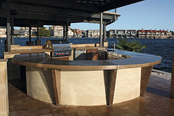 Cory Hanneman Element 7 Concrete Round outdoor kitchen bar top