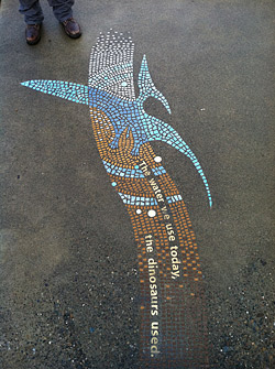 lithomosaic concrete mosaic with water theme