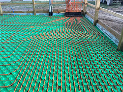 Laying out hydronic tubing on Crete-Hea