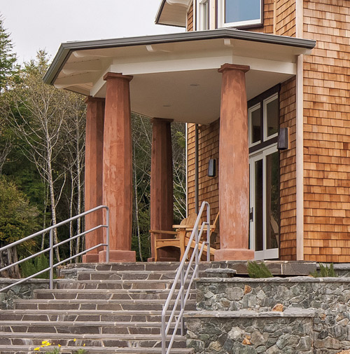 The Outdoor Living category was won by Clay Johnson, Johnson Designs, Trinidad, Calif., for cast-in-place pillars throughout a primary and guest house. Each column was cast in custom steel forms out of pigmented concrete.