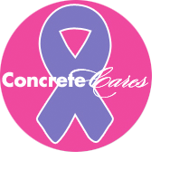 Pinkcrete logo and concrete cares.