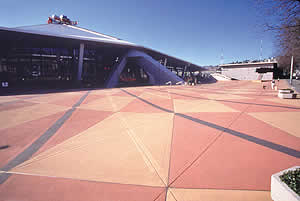 Integrally colored concrete at DisneyWorld