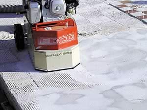 EDCO surface preparation machine grinding concrete. Evaluating moisture and vapor transmission Determining the moisture content and vapor transmission is critical to maintaining the structural integrity of the slab before any toppings or coatings can be applied.