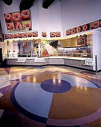 Food court at the Las Vegas Convention Center in the south hall floor has acrylic solvent sealer over the entire 21,000 square feet of floor and was completed in three weeks.