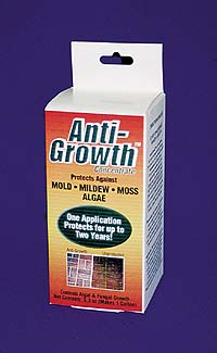 Anti-Growth, GSI/Camden is a concentrated coating that costs pennies per square foot to get rid of algae, mold and mildew forever.
