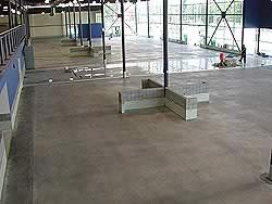Acrylic Stained concrete process photo in GM Showroom