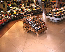 micro-topping in grocery stores is a great place for the as they are durable and can stand heavy traffic