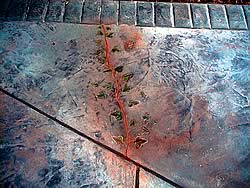 decorative concrete crack fixing by using your artistic handi-work