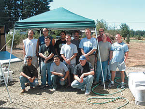 A group shot of all of the students and instructor while onsite for the intensive training.