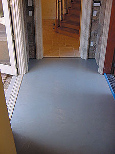 Colormaker Floor in hallway under construction