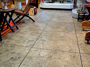 SCP Interior stamped concrete floor using Specialty Concrete Products.