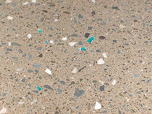 Terrazzo Floor detail - On the other side of the country in northeastern Pennsylvania, a blue-gray sandstone is a popular aggregate.