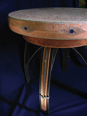 Concrete side table that won a cheng award in 2006 - Best Decorative Finish: Ian Wyndlow, Liquid Stone Studios, Ladysmith BC, Canada