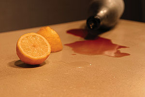 Spills on concrete countertops happen so the concrete countertop must be ready for abuse.