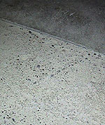 Polishing Concrete - has there been weather damage or excess water on this concrete slab?