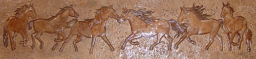 Wild Mustangs Stamp from Proline Concrete Tools