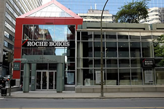 The front entrance of Roche-Bobois furniture store.