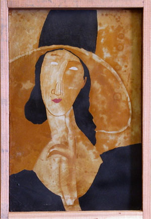 Of the 50 or so pieces of Caribou Art that shes done so far, Doolans favorite was a reproduction of a Modigliani portrait.