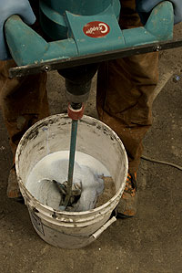 Step 7: Mix your vertical back coat. See the June/July issue of Concrete Decor for more details